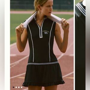 Anthropologie Daily Practice Quarter Zip Drop Waist Dress